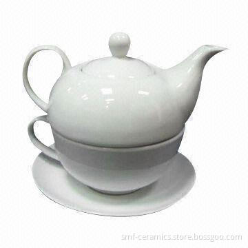 Tea Pot with 500mL Capacity, Made of Porcelain